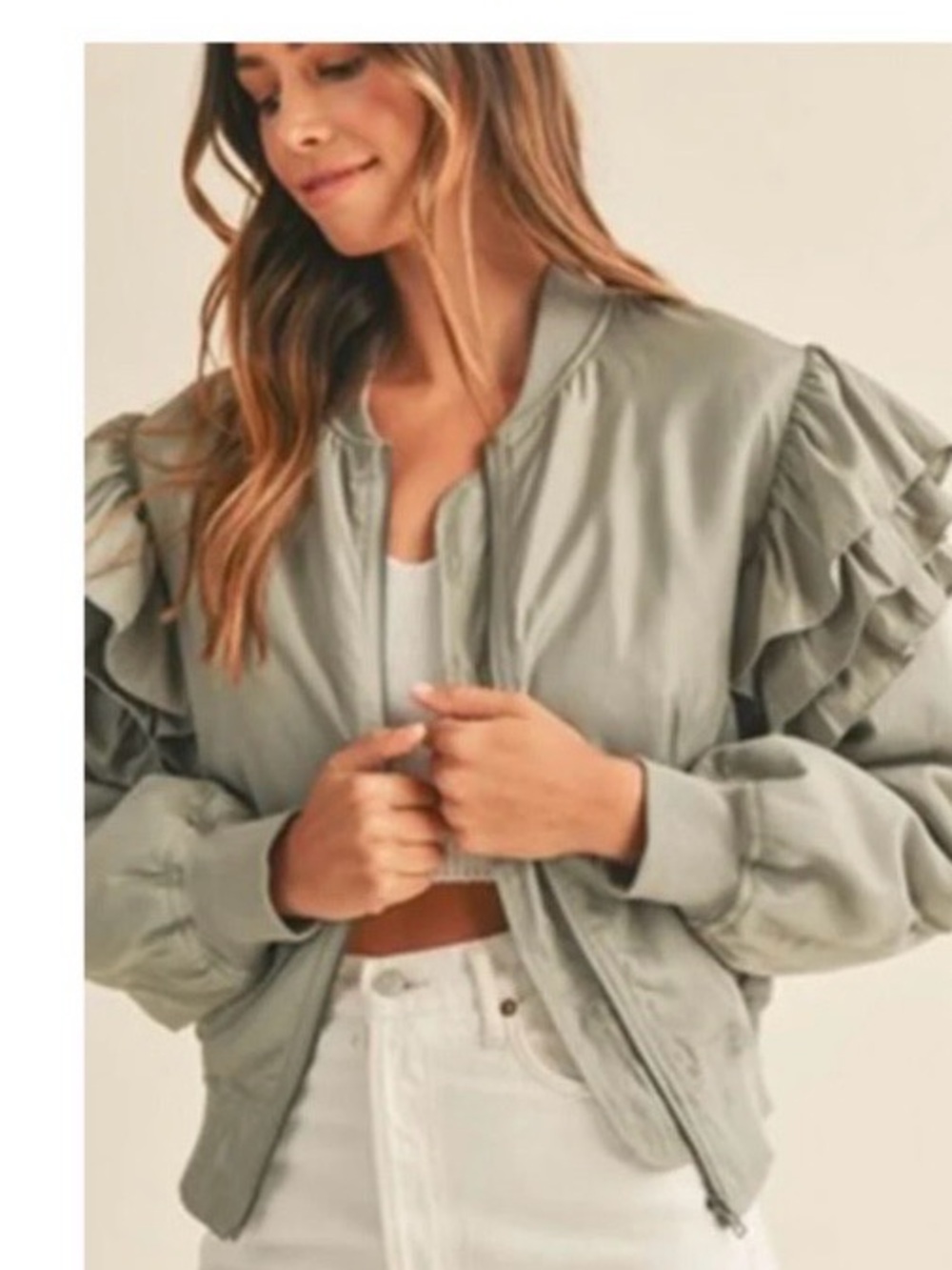 Junk Gypsy pink ruffle Jacket